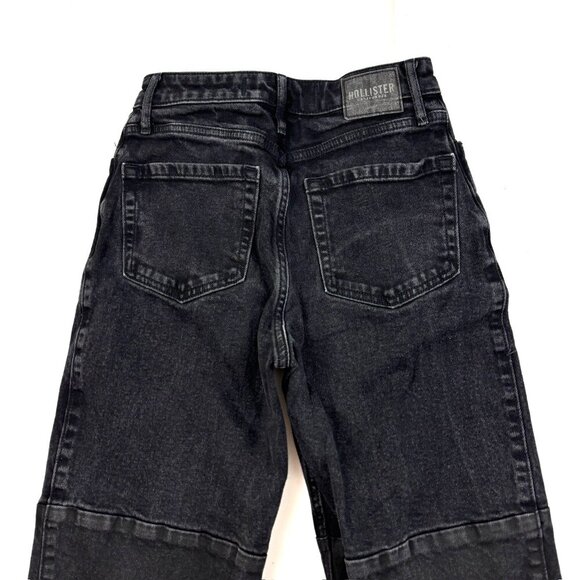 Hollister Ultra High Rise Dad Jean Women's size 3 Long Black Denim Jeans - Picture 4 of 4